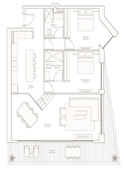 Waterfront - Two Bedroom Apartment